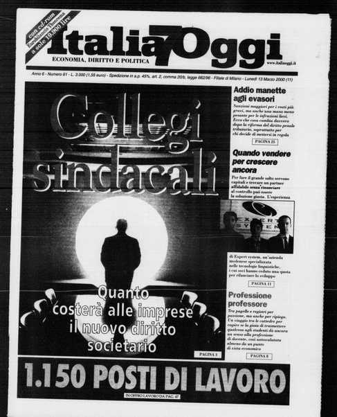 Italia oggi : quotidiano di economia finanza e politica